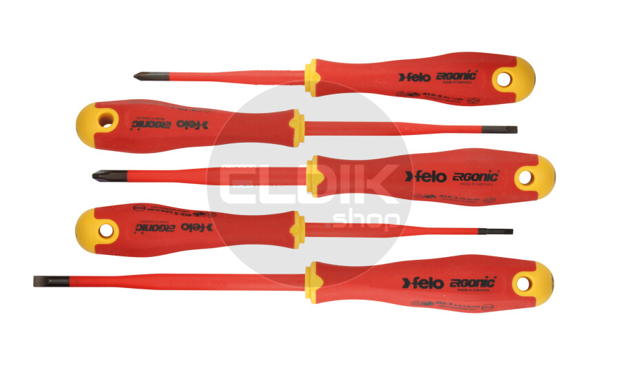 Felo 413 851 98 VDE Schroevendraaierset Sleuf en Philips | 5-delig