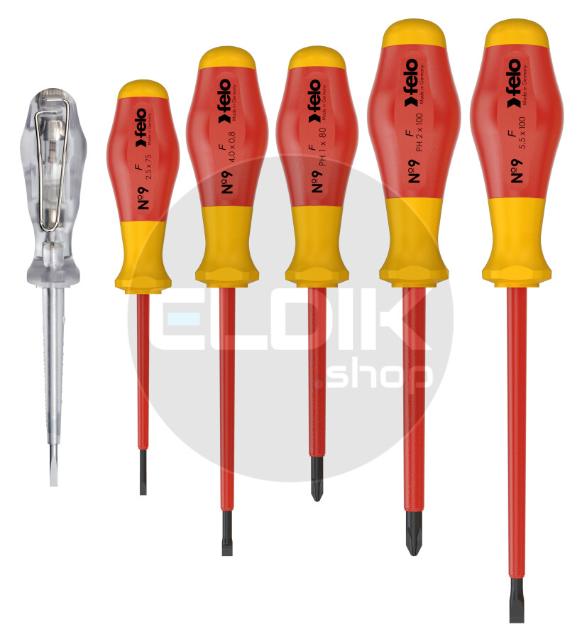 Felo 913 961 98 VDE Schroevendraaierset Sleuf en Philips | 6-delig
