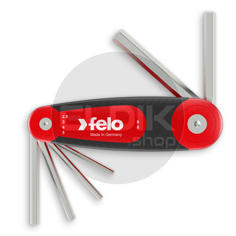 Felo 345 007 21 Stiftsleutelset inbus, zakmesmodel, 6-dlg