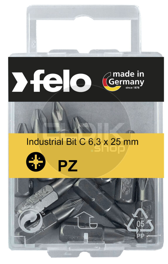 Felo 021 020 16 Schroefbit PZ2 x 25 mm | Blister a 10 stuks