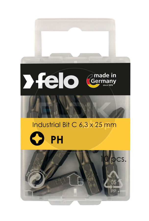 Felo 022 010 16 Schroefbit PH1 x 25 mm | Blister a 10 stuks