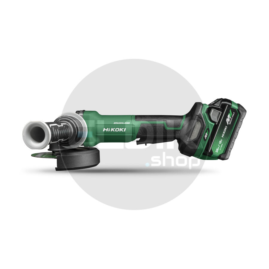 Hikoki G3613DFWQZ Accu haakse slijpmachine- 36V / 125 mm - Inclusief lader en 2 x BSL36A18 accu's - In HSC III koffer