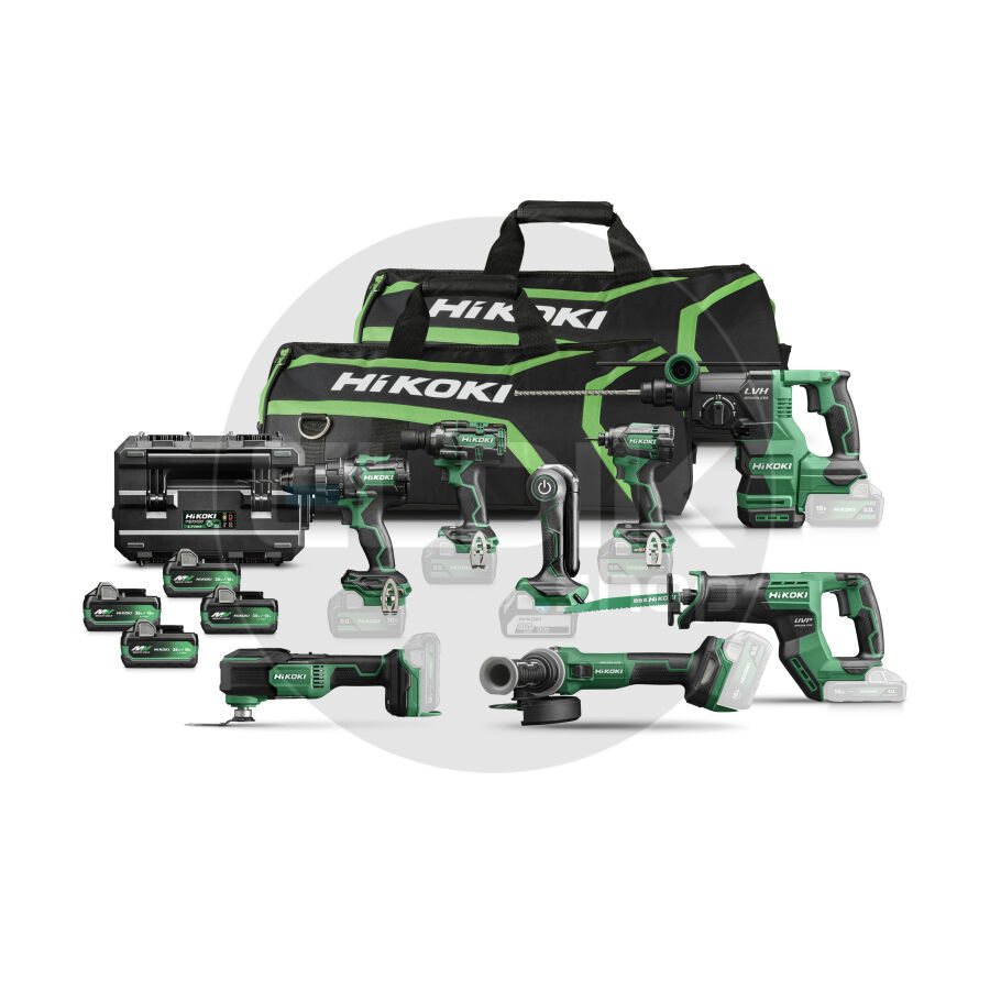 Hikoki KC18H8A-MVA4 Voordeel Pack - 8 x 18V machine in tas. Inclusief 4x MULTI VOLT A accu en lader