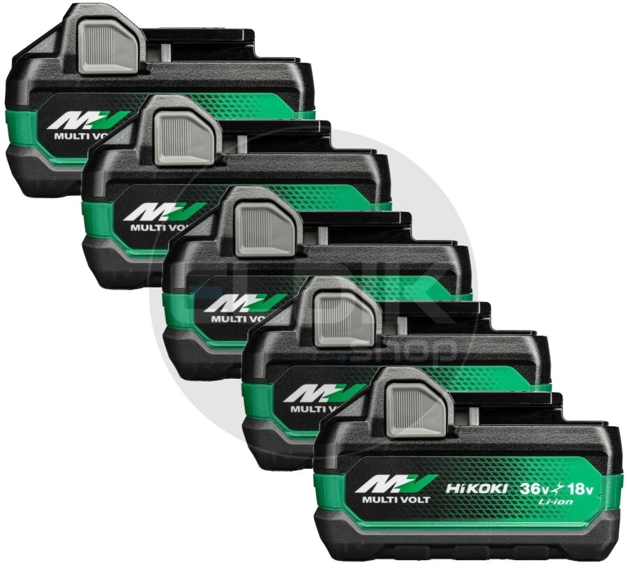 Hikoki BSL36A18X 5 x Accu MultiVolt 36V - 2.5Ah / 18V - 5.0Ah Li-ion - 380082/5