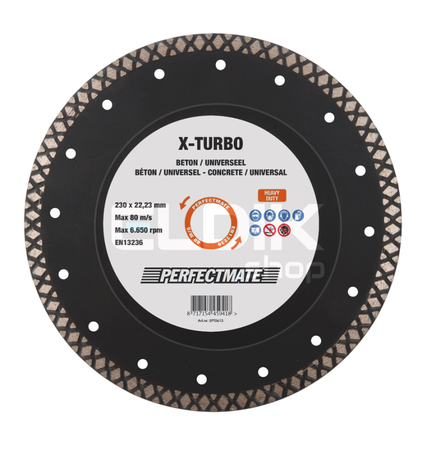 Perfectmate X-Turbo diamantzaagblad 350mm, asgat 30.0mm voor universeel gebruik en beton - EPT0715