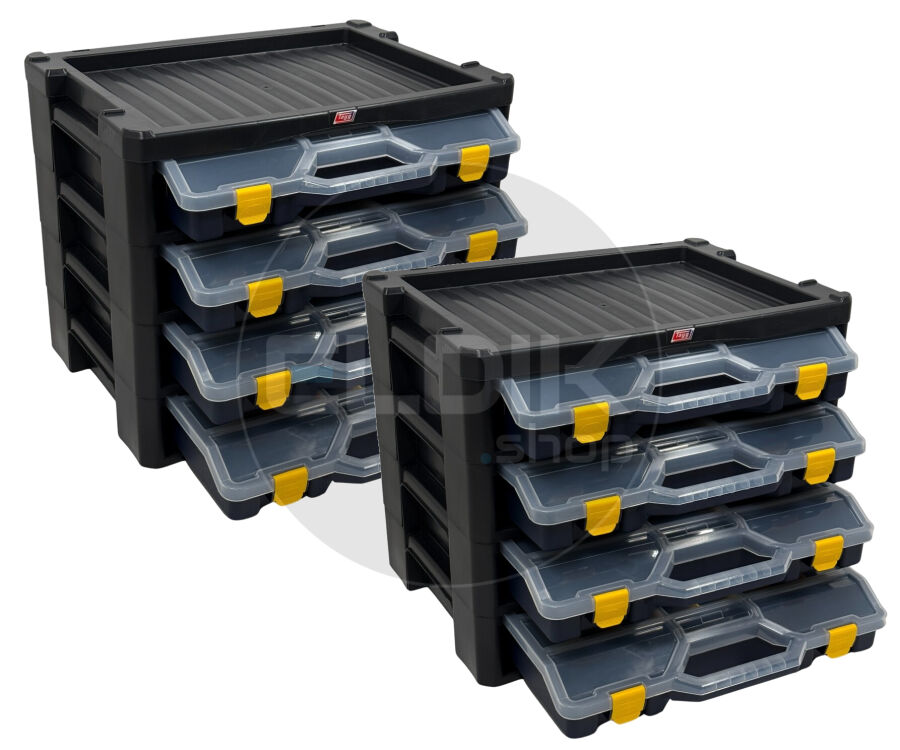 Tayg Multibox 3 2x Assortimentsdoos 4-delig - L530 x B376 x H430 mm - Blauw - 303500/2