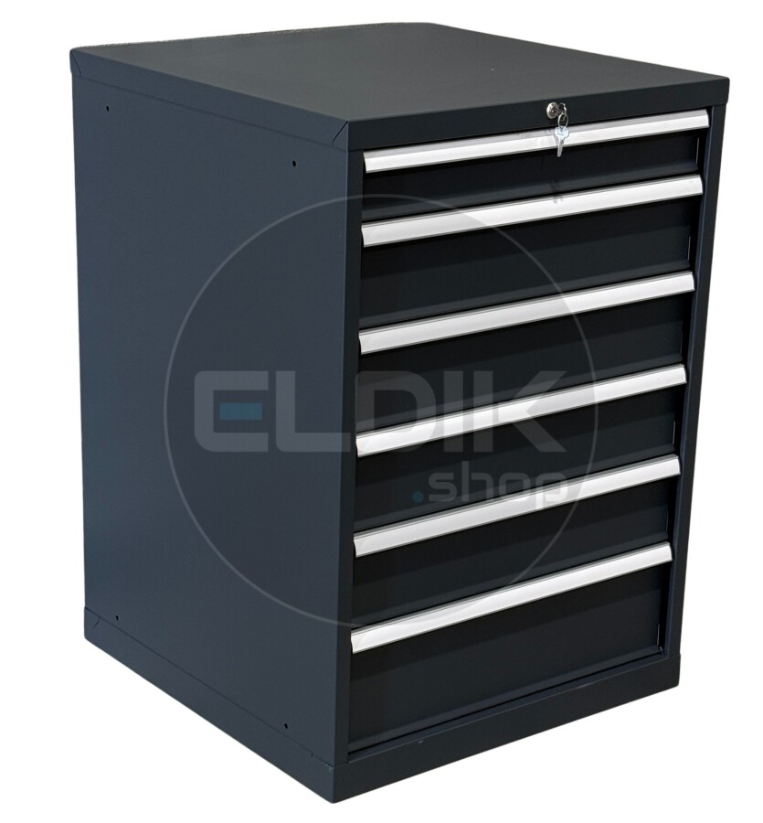 E-Tools | premium line 75720 Werkplaatskast | B717 x D725 x H1000 | 6 laden | Antraciet