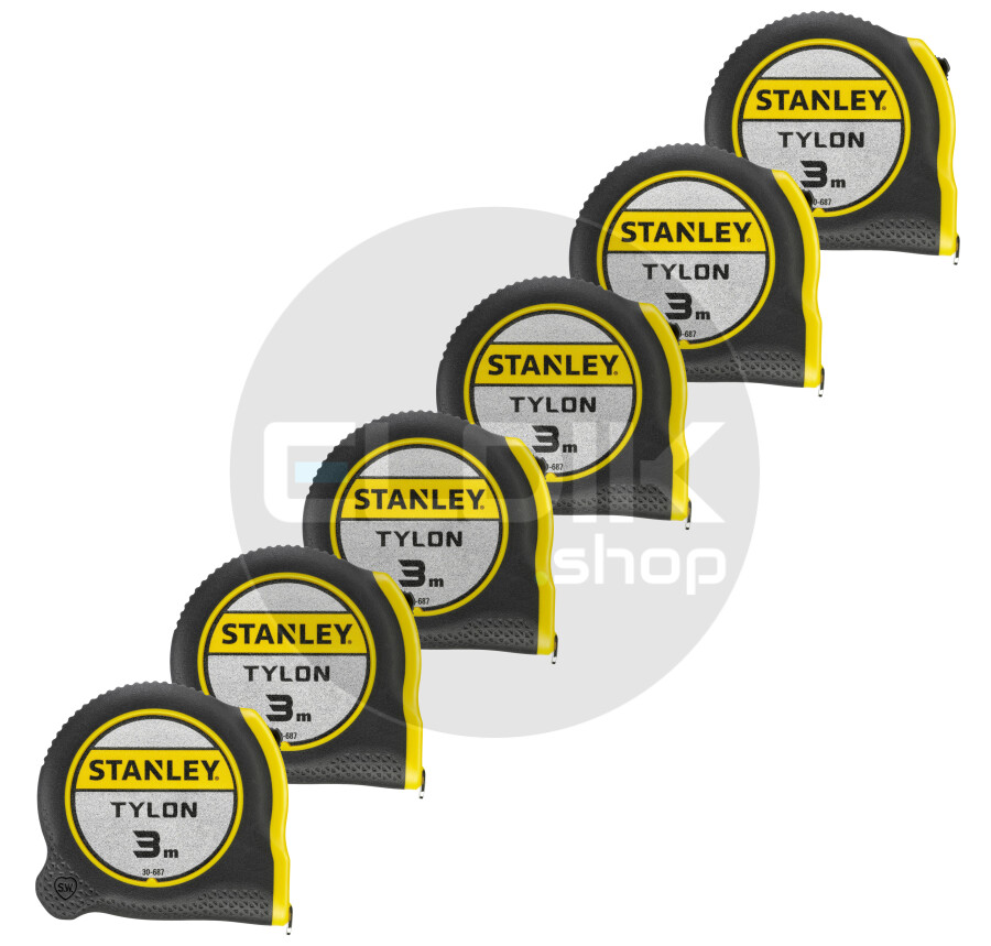 Stanley 0-30-687/5 6 x Rolbandmaat Tylon 3m - 12,7mm
