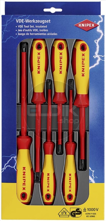 Knipex 00 20 12 V01 Schroevedraaier set VDE 6-delig