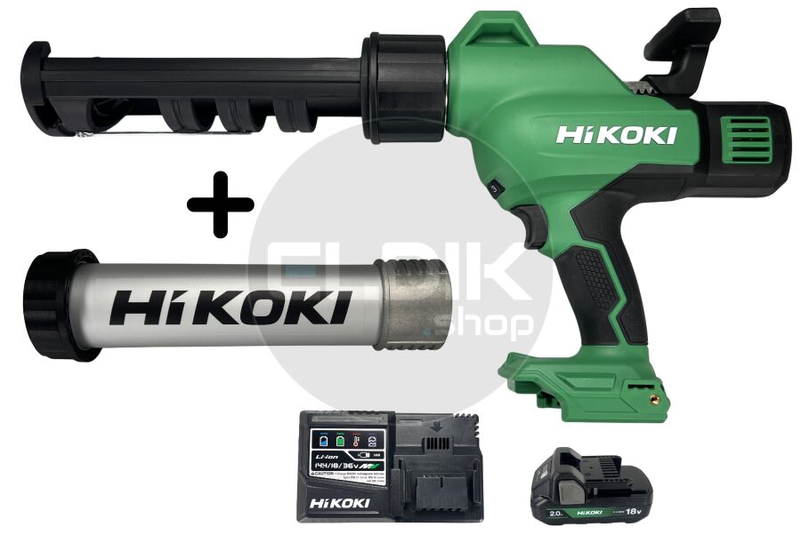 Hikoki AC18DAWPZ Accu kitspuit - 18 V - 400 ml - Inclusief lader en 1x 2.0 Ah accu