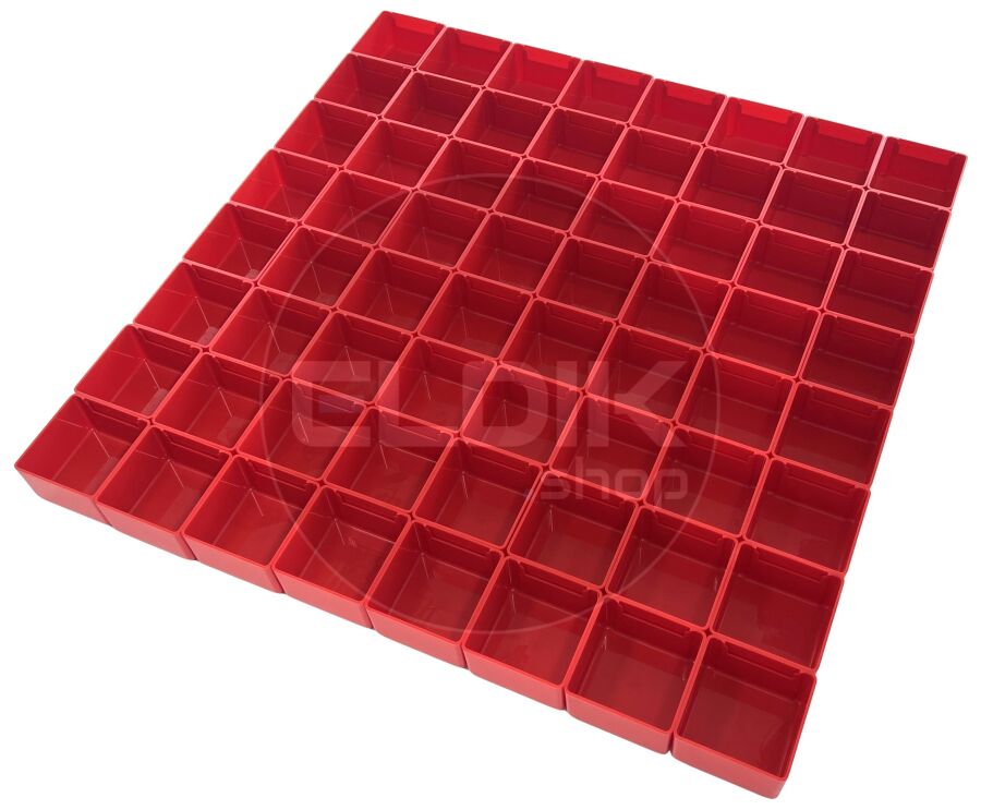 64  sorteerbakjes | voor ladehoogte 75 mm