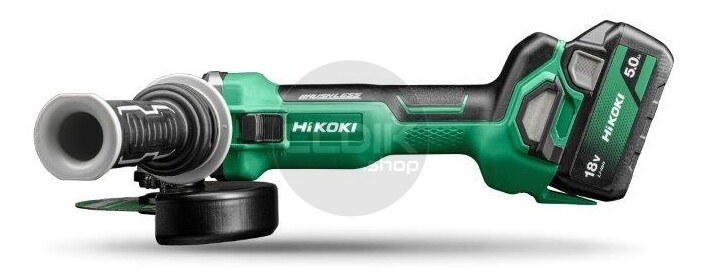 Hikoki G1813DAWQZ Accu haakse slijpmachine- 18V / 125 mm - Inclusief lader en 2 x BSL1850MA accu's - In HSC II koffer