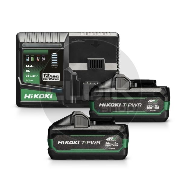 Hikoki UC36YSL2WAZ BoosterPack Multi-Volt T2 - 2 x accu BSL3640MVT - 36V 4.0Ah/18V 8.0Ah + snellader UC36YSL2