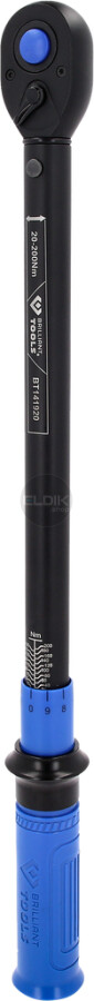 Brilliant Tools BT141920 1/2" Momentsleutel met Omkeerbare Ratelkop 20 – 200 Nm