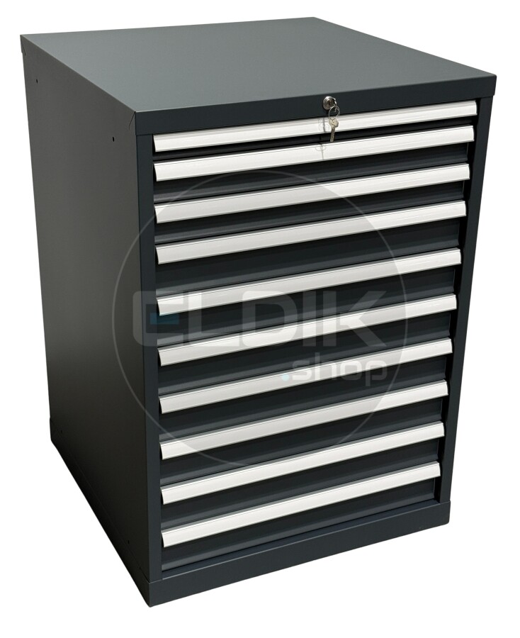 E-Tools | premium line 75737 Werkplaatskast | B717 x D725 x H1000 | 8 laden | Antraciet