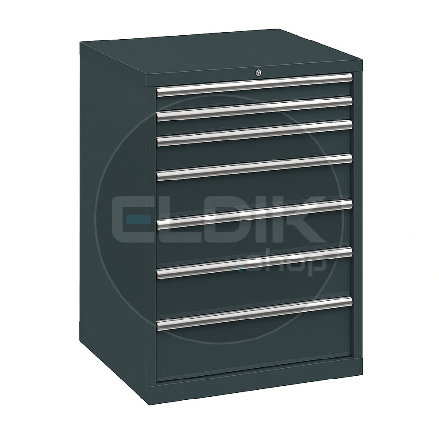 E-Tools | premium line 71883 Werkplaatskast | B717 x D640 x H1000 | 7 laden | Antraciet