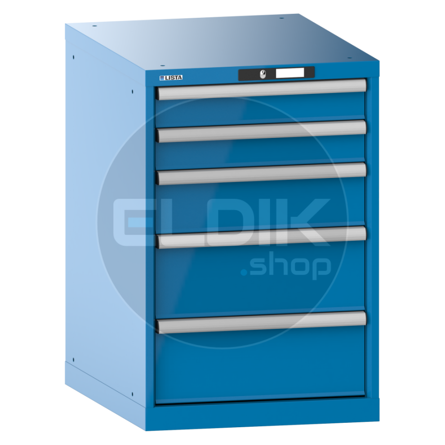 Lista 14.399.010 Werkplaatskast |B564 x D572 x H850 | 5 laden | Blauw