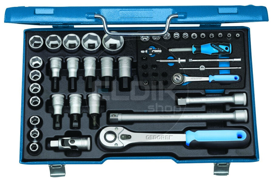 Gedore 19 V20 U-10 50 Delige Dopsleutelset 1/4" - 1/2" - 6157490