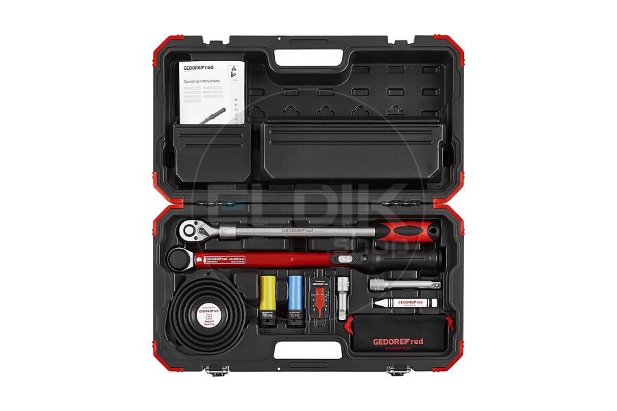Gedore Red R68903011 11 Delige Wiel De-montageset incl. momentsleutel 40 - 200 Nm - 3300400