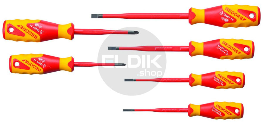 Gedore VDE 2162 2172 PZ-06 6 Delige Schroevendraaierset VDE SLIM DRIVE Sleuf - PZ - 2928728