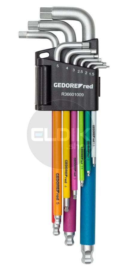 Gedore Red R36601009 9 delige Haakse Stiftsleutelset - 1,5 - 10 mm - 3301332