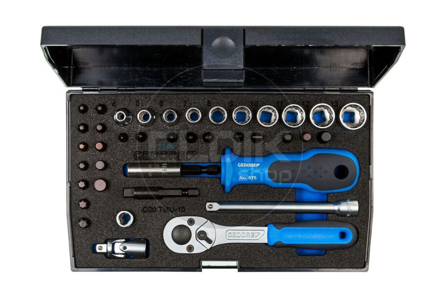 Gedore D 20 TMU-10 40 Delige Dopsleutelset 1/4" - 1815660