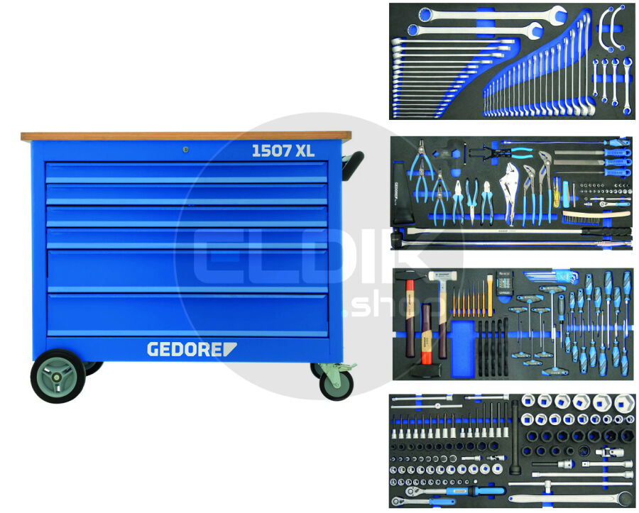 Gedore KL-4999-420 302 Delige Gevulde Gereedschapswagen - 3418367