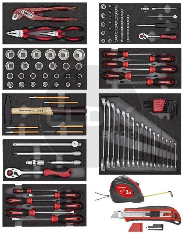 Gedore Red R21010001 Set van 8 modules in Kunststof Inlay | 119-delig - 3301656