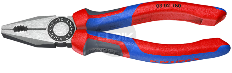 Knipex 03 02 180 Kombi-tang gepolijst/comfort 180 mm