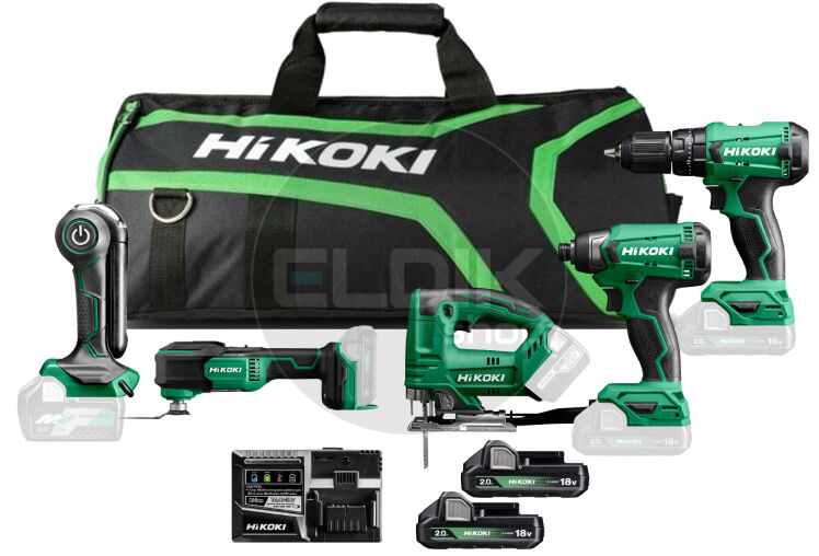 Hikoki KC18DXWHZ Combiset | 5 machines | 2 accu's en lader
