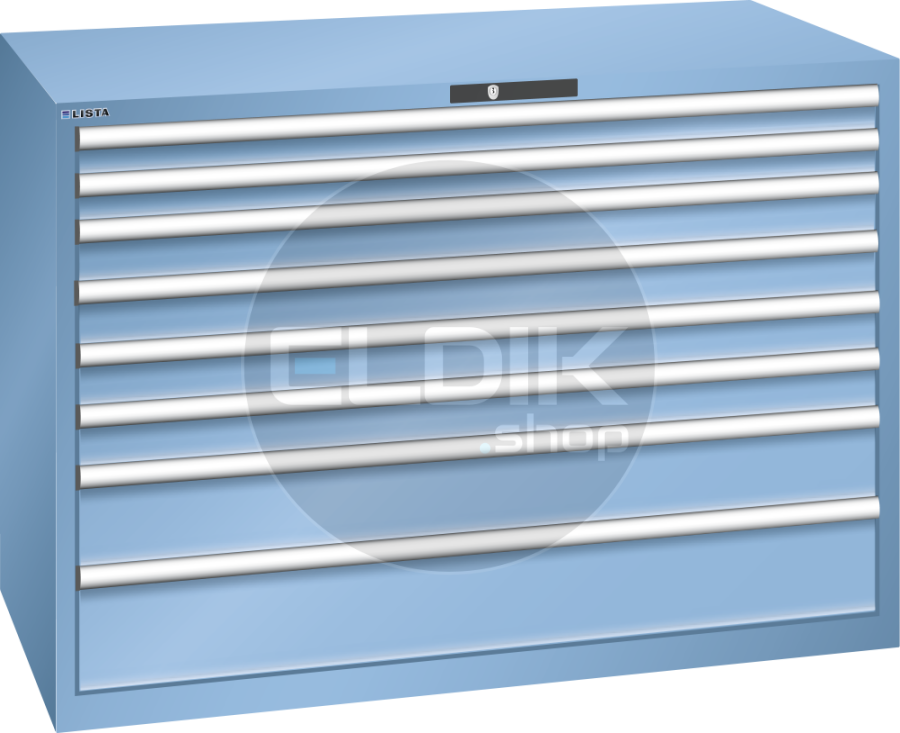Lista 78.862.010 Werkplaatskast |B1431 x D725 x H1000 | 8 laden | Blauw