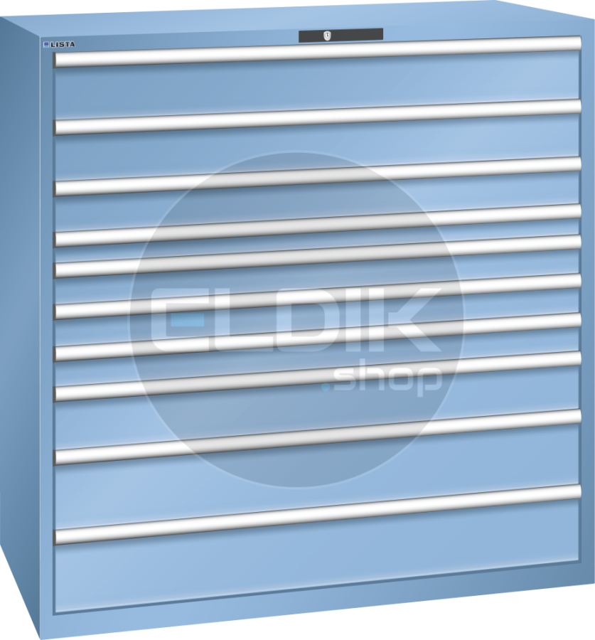 Lista 78.868.010 Werkplaatskast |B1431 x D725 x H1450 | 10 laden | Blauw