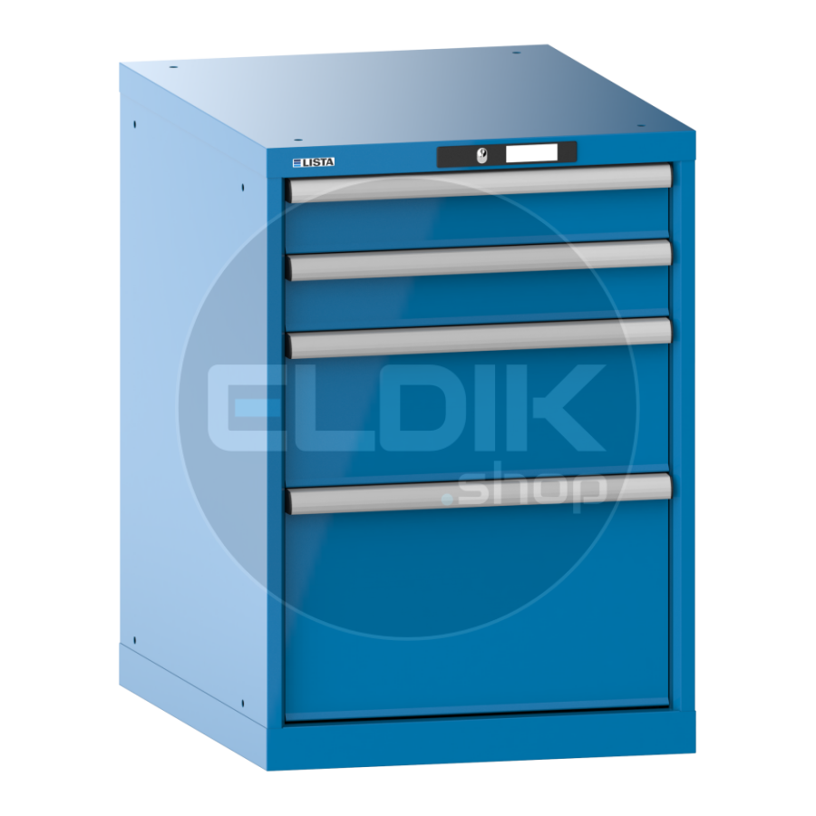 Lista 14.371.010 Werkplaatskast |B564 x D725 x H800 | 4 laden | Blauw