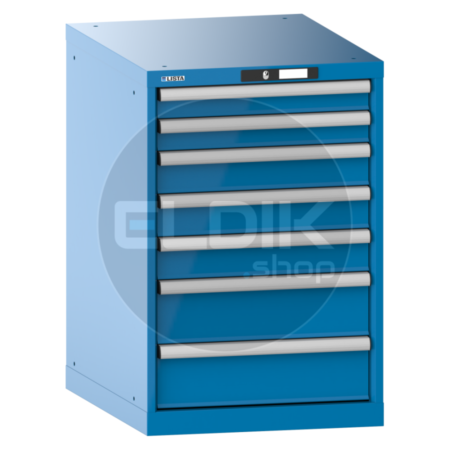 Lista 14.405.010 Werkplaatskast |B564 x D725 x H850 | 7 laden | Blauw