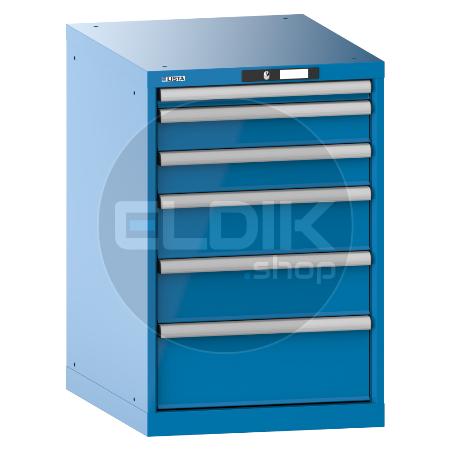 Lista 14.407.010 Werkplaatskast |B564 x D725 x H850 | 6 laden | Blauw