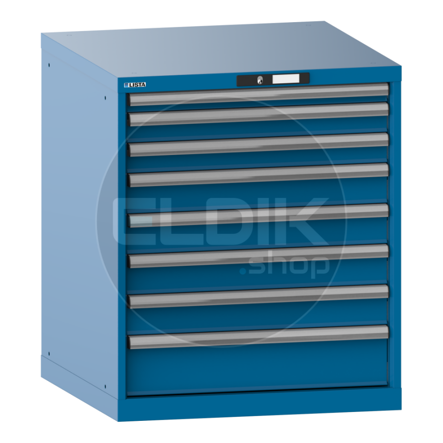 Lista 14.502.010 Werkplaatskast |B717 x D725 x H850 | 8 laden | Blauw