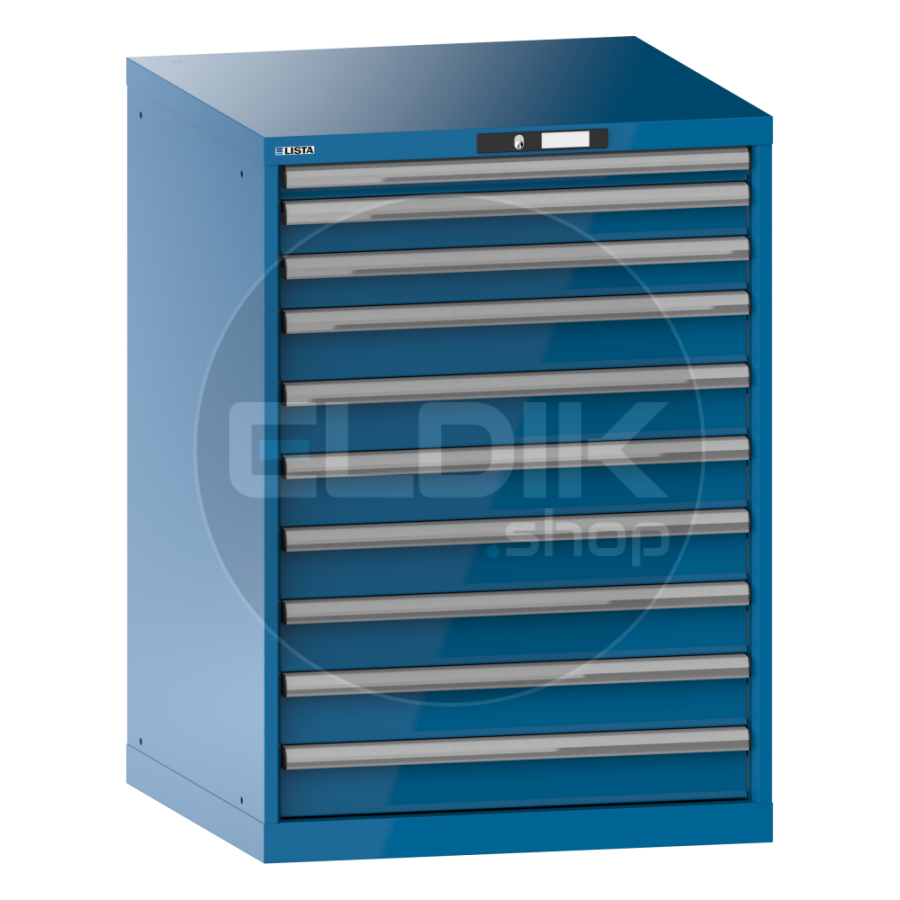 Lista 14.507.010 Werkplaatskast |B717 x D725 x H1000 | 10 laden | Blauw