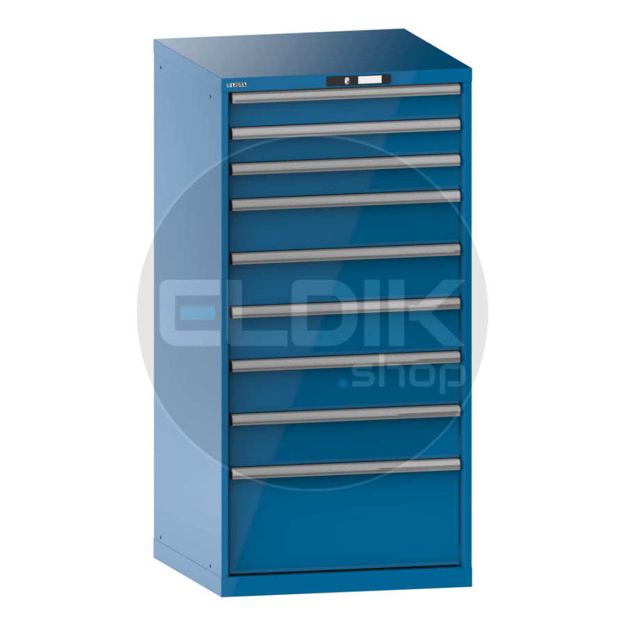 Lista 78.311.010 Werkplaatskast |B717 x D725 x H1450 | 9 laden | Blauw