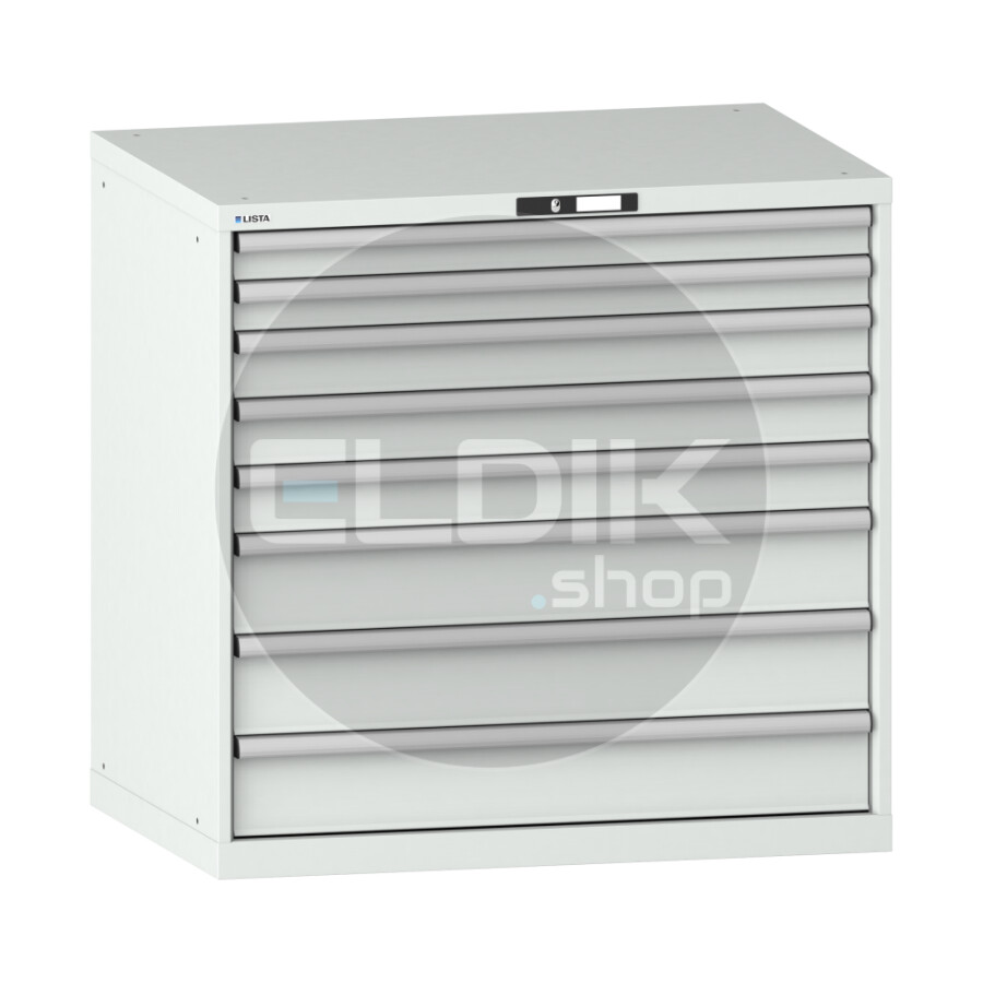 Lista 14.513.020 Werkplaatskast |B1023 x D725 x H1000 | 8 laden | Lichtgrijs