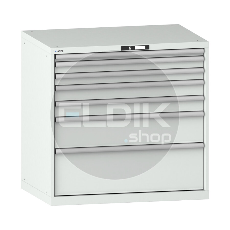 Lista 14.516.020 Werkplaatskast |B1023 x D725 x H1000 | 7 laden | Lichtgrijs