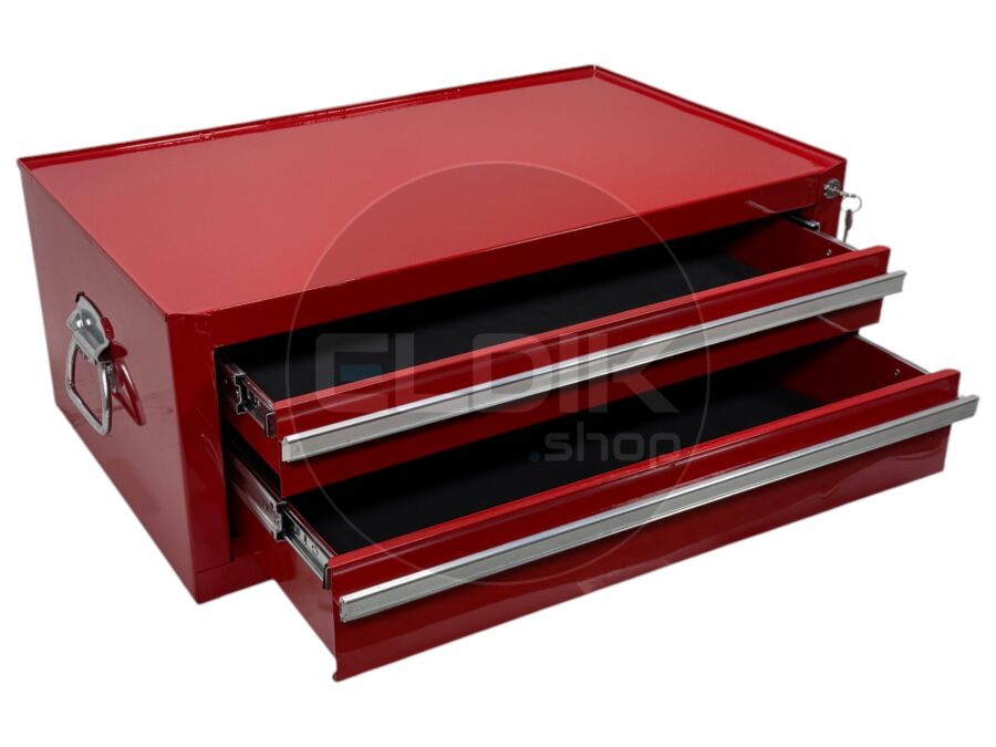 E-Tools 173245 Opzetkast Gereedschapswagen - 410 x 670 x 260 mm - rood