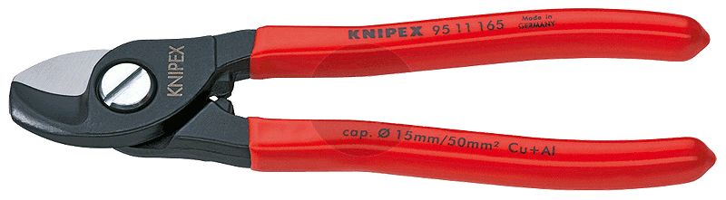Knipex 95 11 165 Kabelschaar 15 mm, universeel inzetbaar
