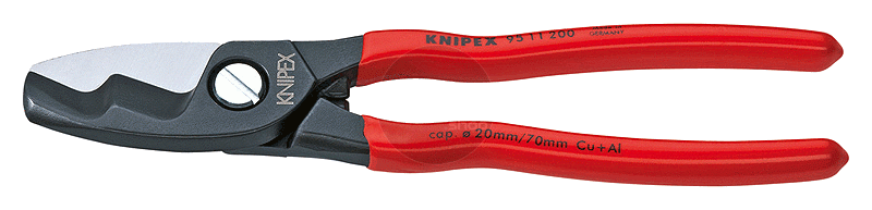 Knipex 95 11 200 Kabelschaar 20 mm, dubbele snijkant