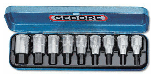 Gedore IN 19 PM 9 Delige Inbus Dopsleutelset 1/2" - 6156250
