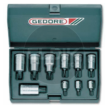 Gedore ITX 19-20-30 T 10 Delige Torx Dopsleutelset 1/4", 3/8" en 1/2" - 6173500