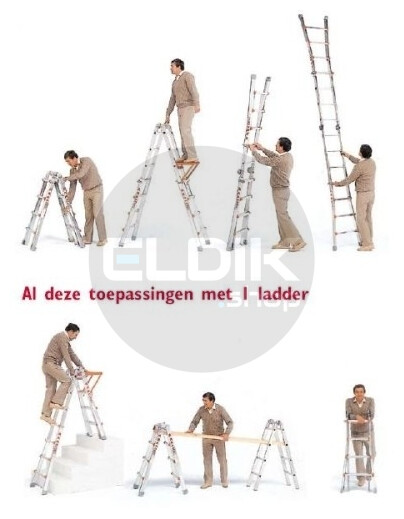 Waku 100 Telescoopladder 4x3 - 1413800100