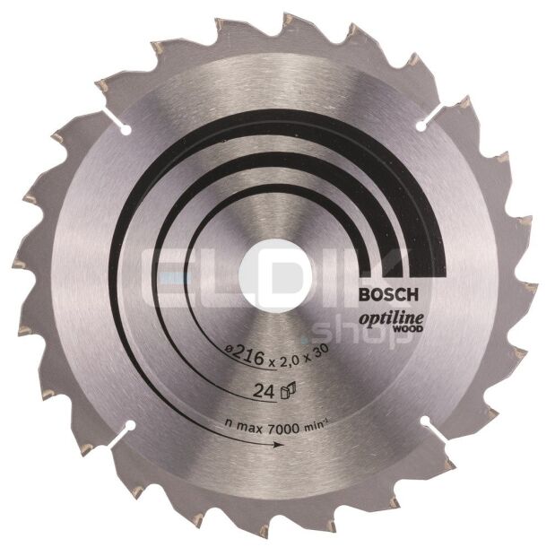 Bosch F00Y145203 Cirkelzaagblad voor Hout | 216 x 30 T24 - 2608640431