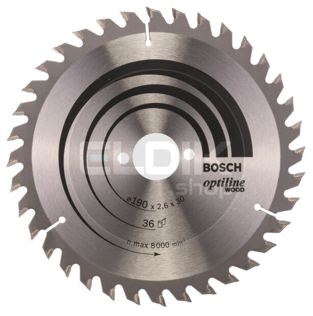 Bosch F00Y145203 Cirkelzaagblad voor Hout | 190 x 30 T60 - 2608641188