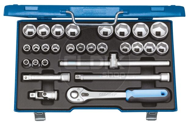 Gedore 19 VMU-10 28 Delige Dopsleutelset 1/2" - 2682869