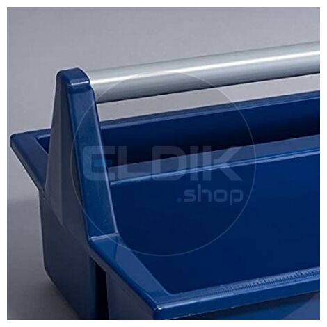 E-Tools 177151 Pluggenbak met aluminium beugel - 395 x 295 x 215 mm - blauw